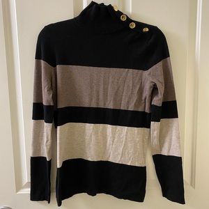 Striped turtleneck sweater